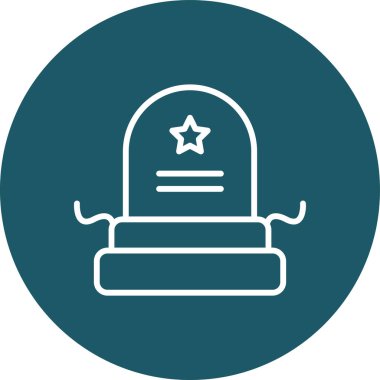 Bir mezar simgesinin vektör illüstrasyonu