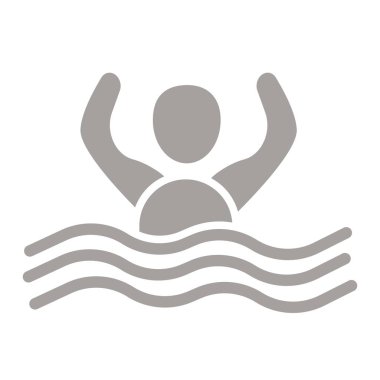 yüzme ikonu vektör illüstrasyonu