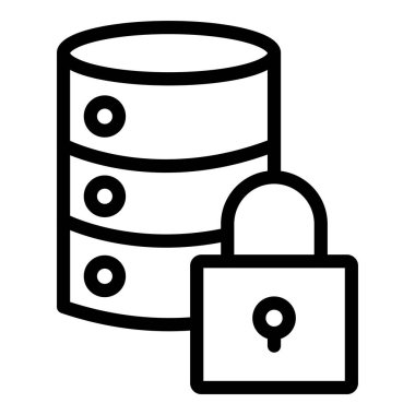 Veritabanı sunucu vektör simgesi