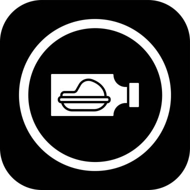 Bir Şişe Ağı ikonunda Gemi, vektör illüstrasyonu