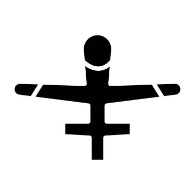 Siyah beyaz çizgi film simgesinin vektör çizimi