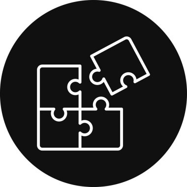 Bulmaca vektör simgesi modern basit illüstrasyon, vektör