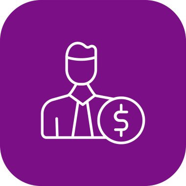 Dolar işareti olan iş adamı