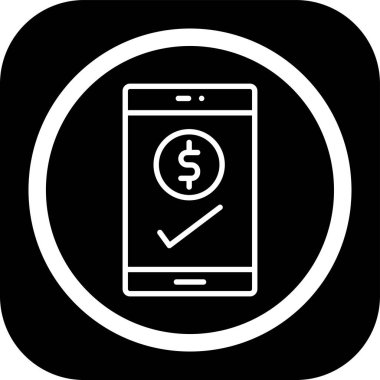 Dolar mobil simgesi soyut arkaplanda izole edildi