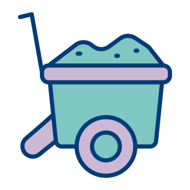 El arabası. Web simgesi basit illüstrasyon