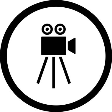 Kamera simgesi, vektör illüstrasyonu