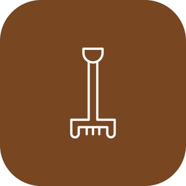 kürek simgesi vektör illüstrasyonu