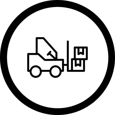 Web ve ticari kullanım için vektör kamyonu simgesi