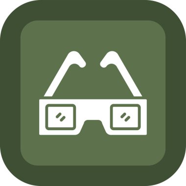 gözlük simgesi, vektör illüstrasyonu