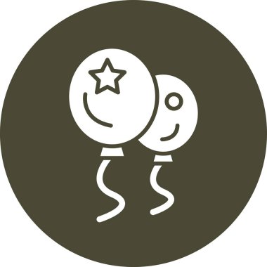 Mutlu balonlar ikon vektör çizimi