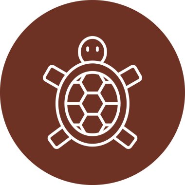 Kaplumbağa. Web simgesi basit illüstrasyon