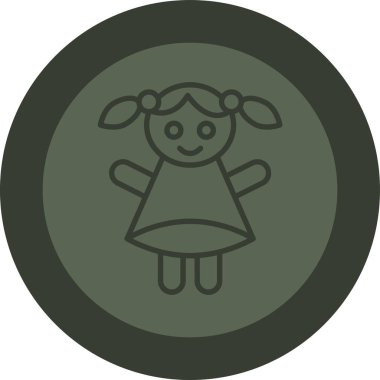 Bebeğim. Web simgesi basit illüstrasyon