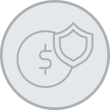 vektör dolar kalkan simgesi