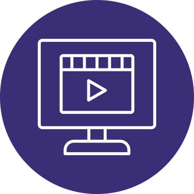 video. Web simgesi basit illüstrasyon