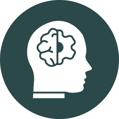 beyin ikonu vektör illüstrasyonu