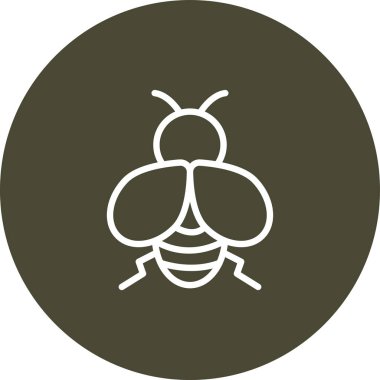 Arı simgesinin vektör illüstrasyonu