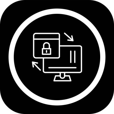 Veri Depolama Vektörü Kabartma Simgesi Tasarımı