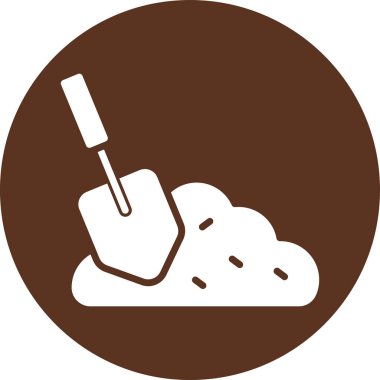 Kürek simgesi için bir fırçanın vektör çizimi