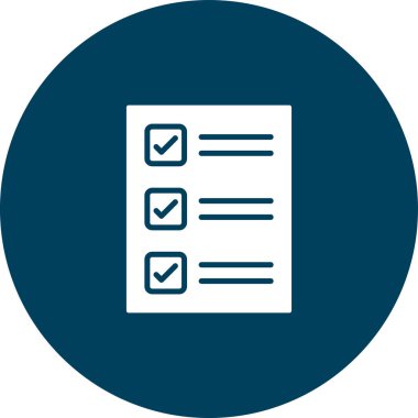 soyut arkaplanda izole edilmiş liste simgesi