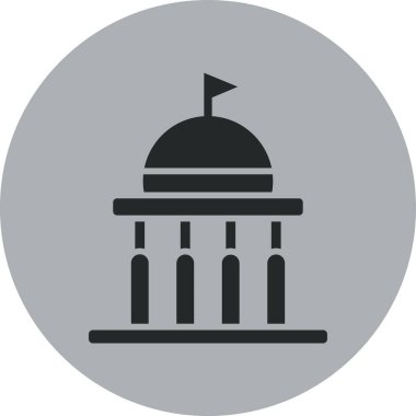 Beyaz arkaplan, vektör, illüstrasyon üzerinde izole edilmiş kapital düz simgesi