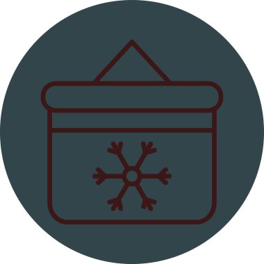 Bir noel ağacı simgesinin vektör illüstrasyonu