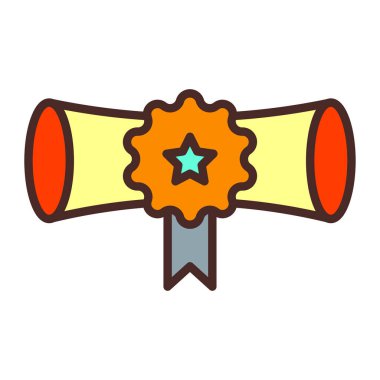 Bir karikatür noel yıldızının vektör çizimi