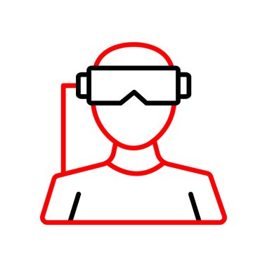 VR simgesi, vektör illüstrasyonu