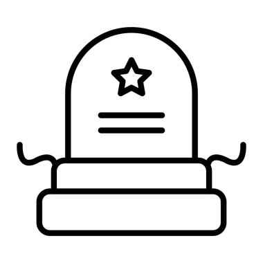 Yıldız çizgi simgesi, konsept illüstrasyon, dış hat sembolü, vektör işareti, doğrusal sembol.