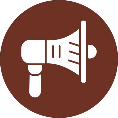 Konuşmacı. Web simgesi basit illüstrasyon