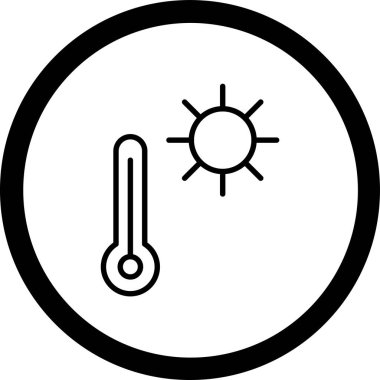 İklim iklimi güneş ikonu ana hatlar biçiminde