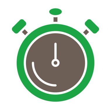 Saat düz simgesi, vektör, illüstrasyon