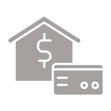 Banka vektörü glyph düz simgesi