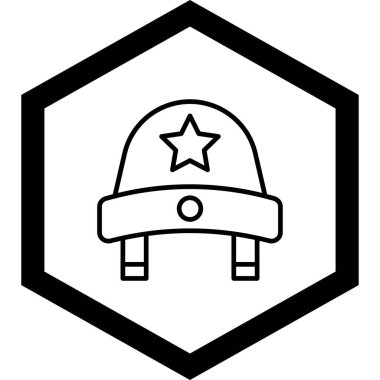 vektör askeri başlık simgesi