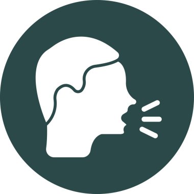 İnsan kafası yuvarlanmış simge