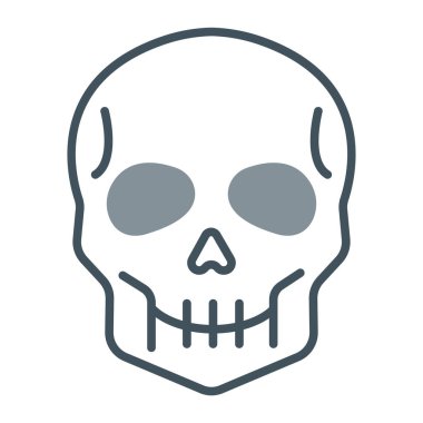 kafatası düz vektör simgesi