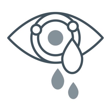 Göz damlası ikonu. Web için göz damlası vektör simgelerinin özet çizimi