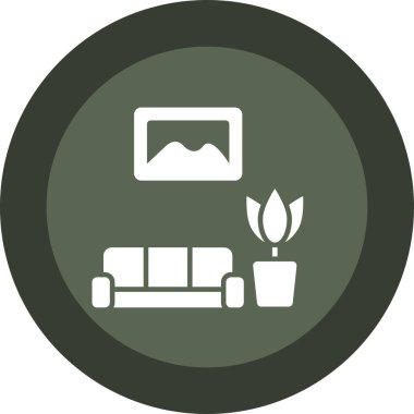 kanepe ikonu vektör illüstrasyonu