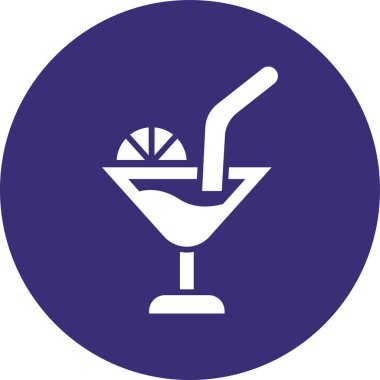 Kokteyl simgesinin vektör illüstrasyonu