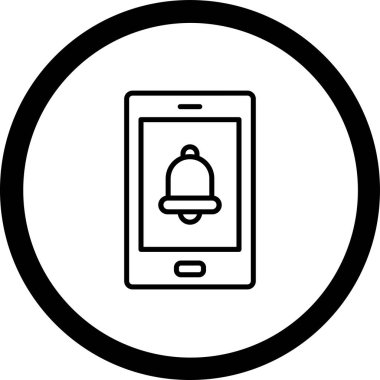 Mobil simgenin vektör illüstrasyonu