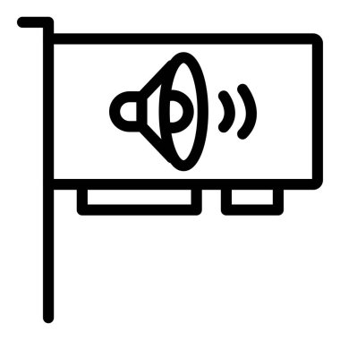Hoparlör vektör satırı simgesi