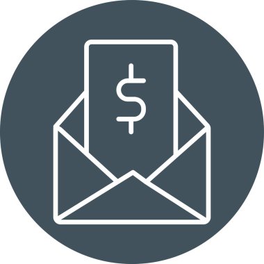 E- posta sembolü vektör illüstrasyon tasarımı içeren zarf