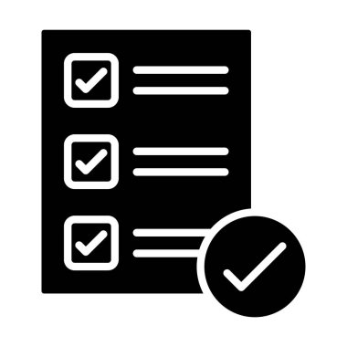 Kontrol listesi simgesi vektör illüstrasyonu