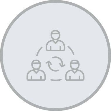 insan ikon vektör ana hatları çizimi grubu