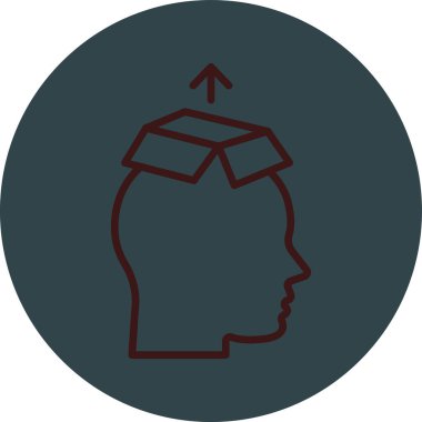 Moda Biçimli Beyin Simgesi İzole Arkaplan