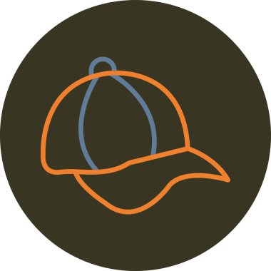 Bir şapka simgesinin vektör illüstrasyonu