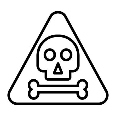 skull vector line icon design