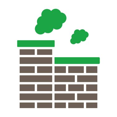 Tuğla baca ikonu. vektör illüstrasyonu