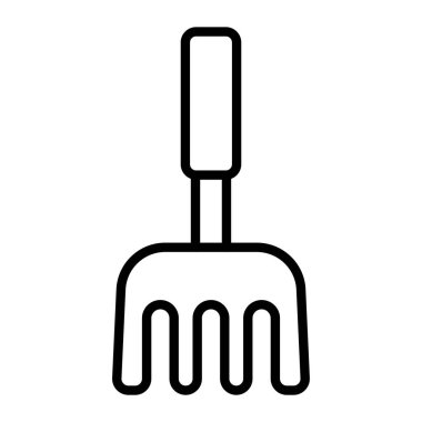 Kürek bahçe ikonu olan el, çizgi biçimi