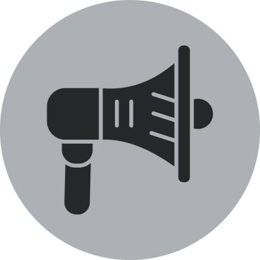 Megafon ikonu vektör illüstrasyonu