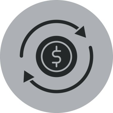 Para simgesinin vektör illüstrasyonu